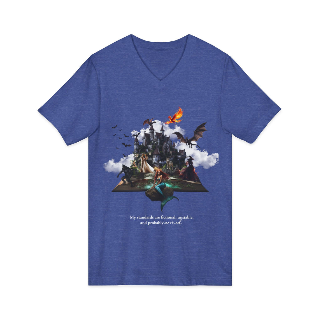 Standards: Fictional, Unstable & Armed V-Neck | Unisex Fit Tee