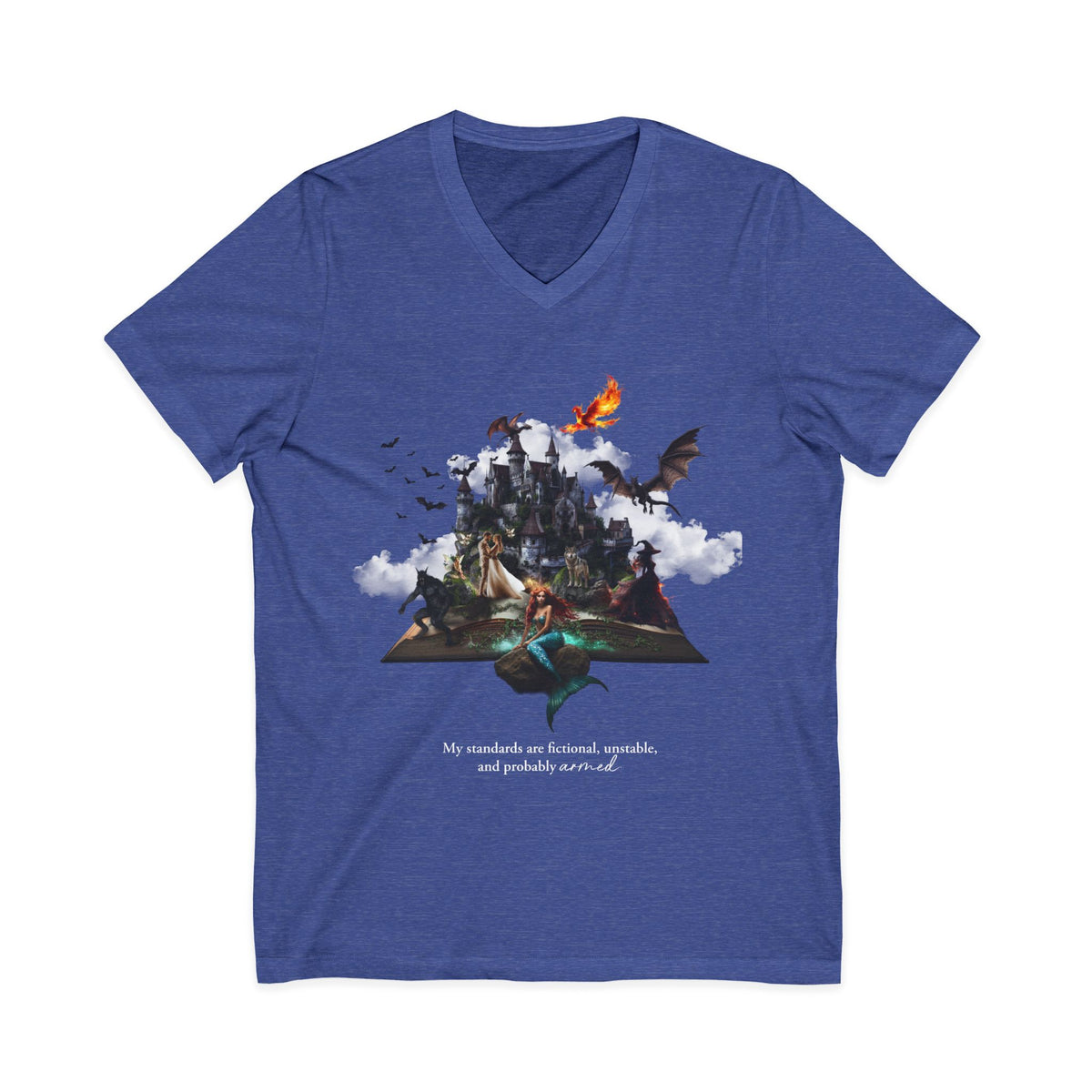 Standards: Fictional, Unstable & Armed V-Neck | Unisex Fit Tee