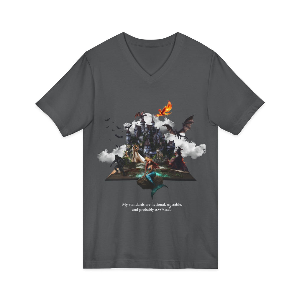 Standards: Fictional, Unstable & Armed V-Neck | Unisex Fit Tee
