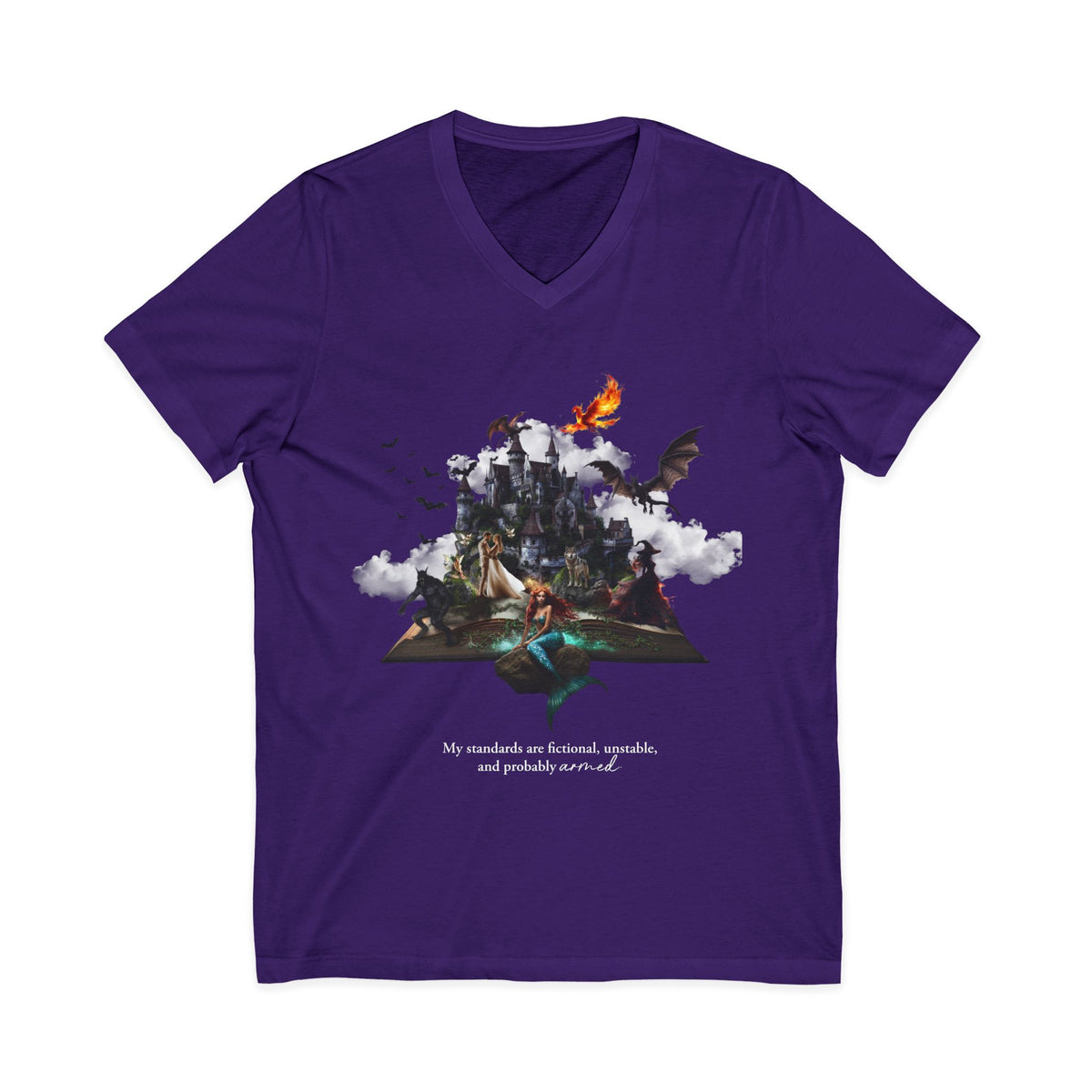Standards: Fictional, Unstable & Armed V-Neck | Unisex Fit Tee