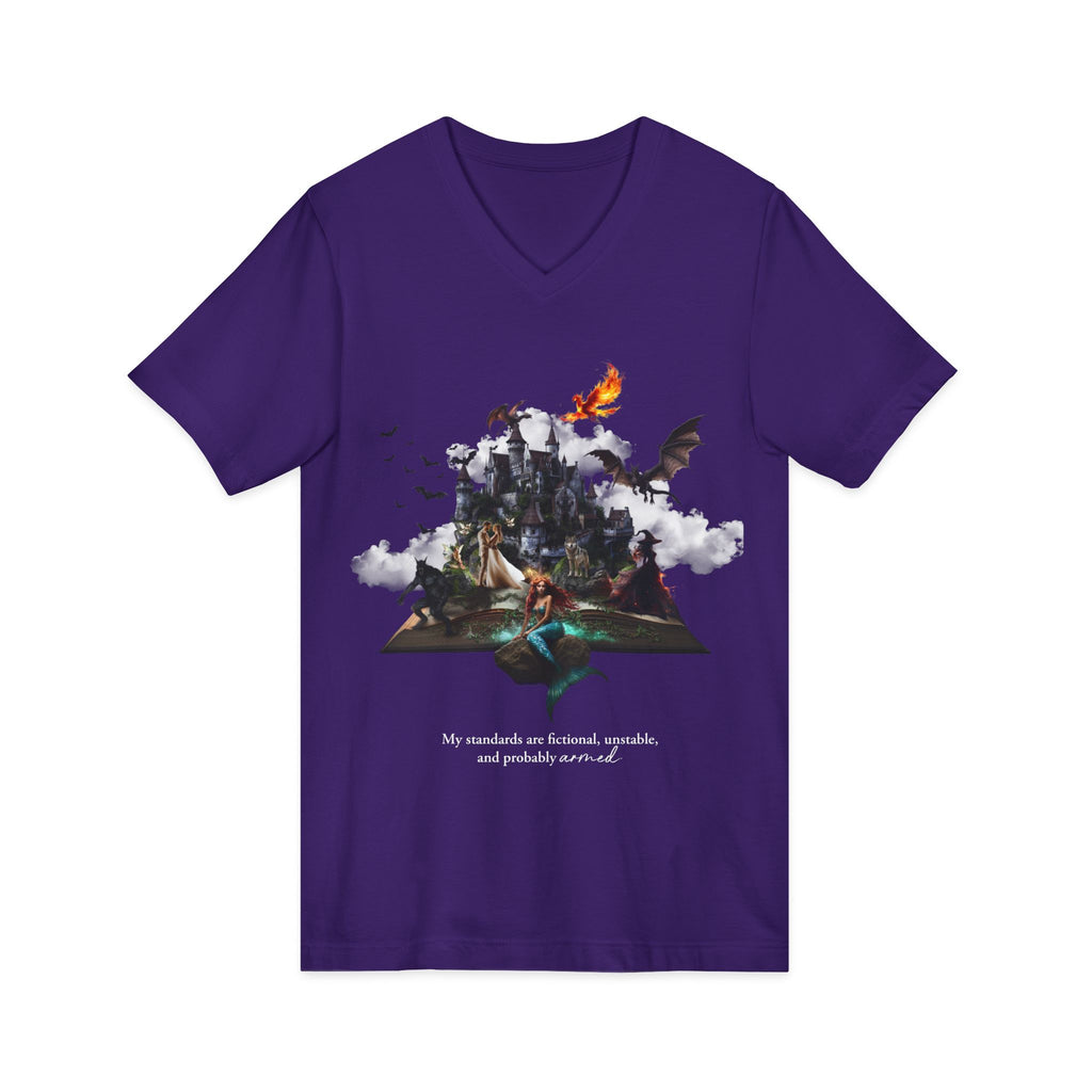 Standards: Fictional, Unstable & Armed V-Neck | Unisex Fit Tee