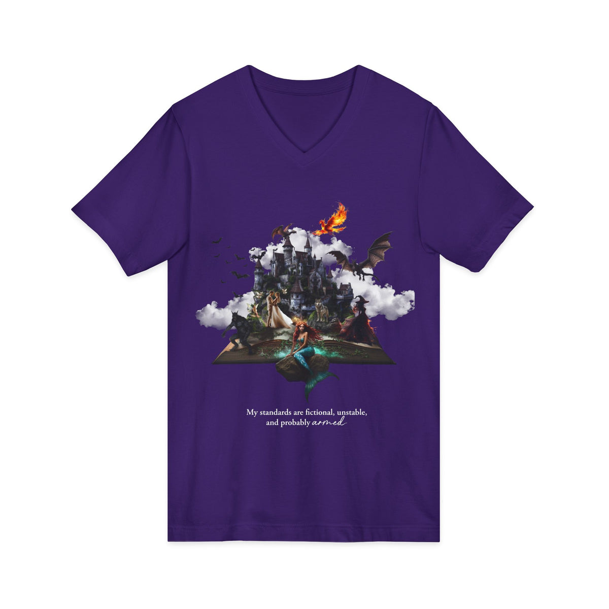 Standards: Fictional, Unstable & Armed V-Neck | Unisex Fit Tee
