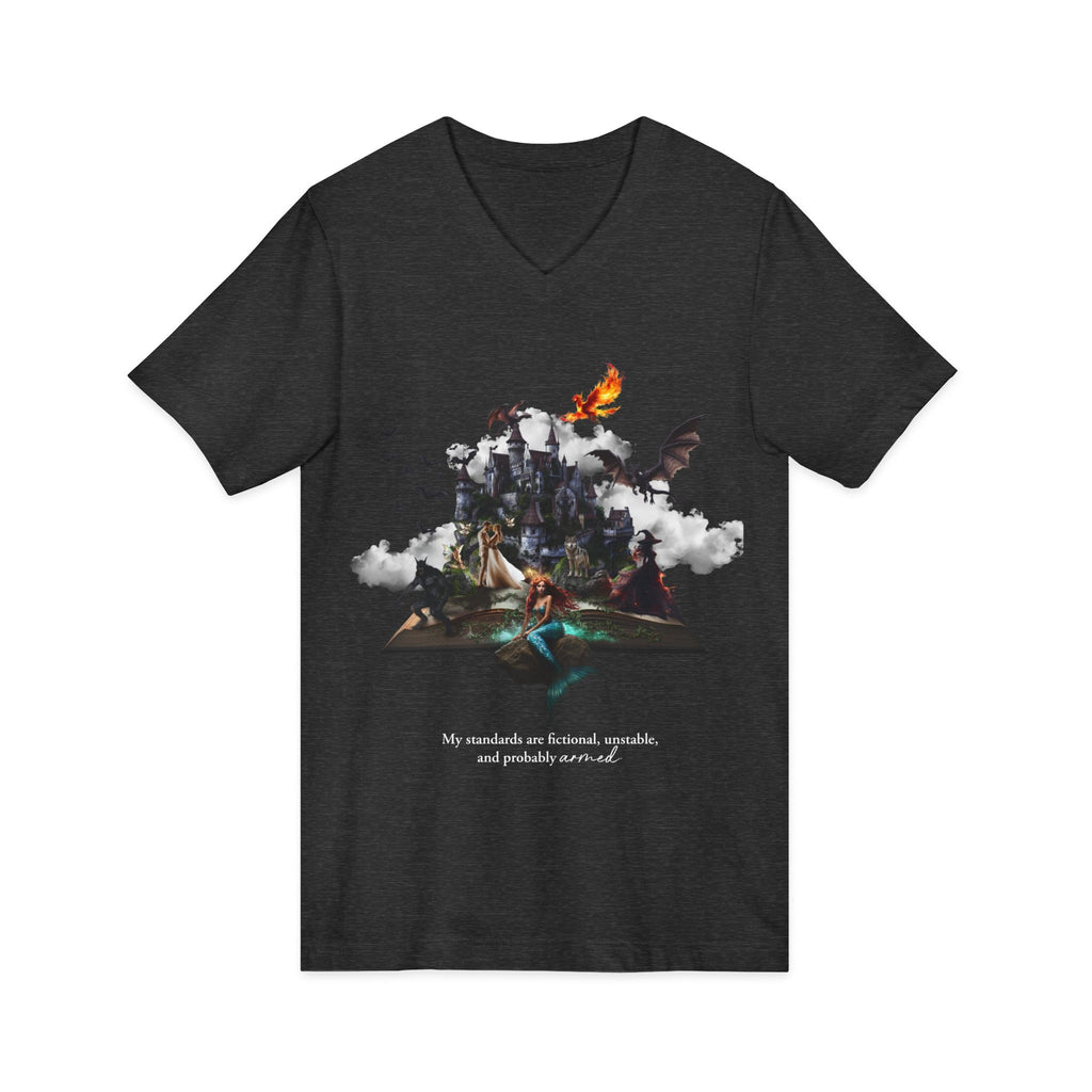 Standards: Fictional, Unstable & Armed V-Neck | Unisex Fit Tee