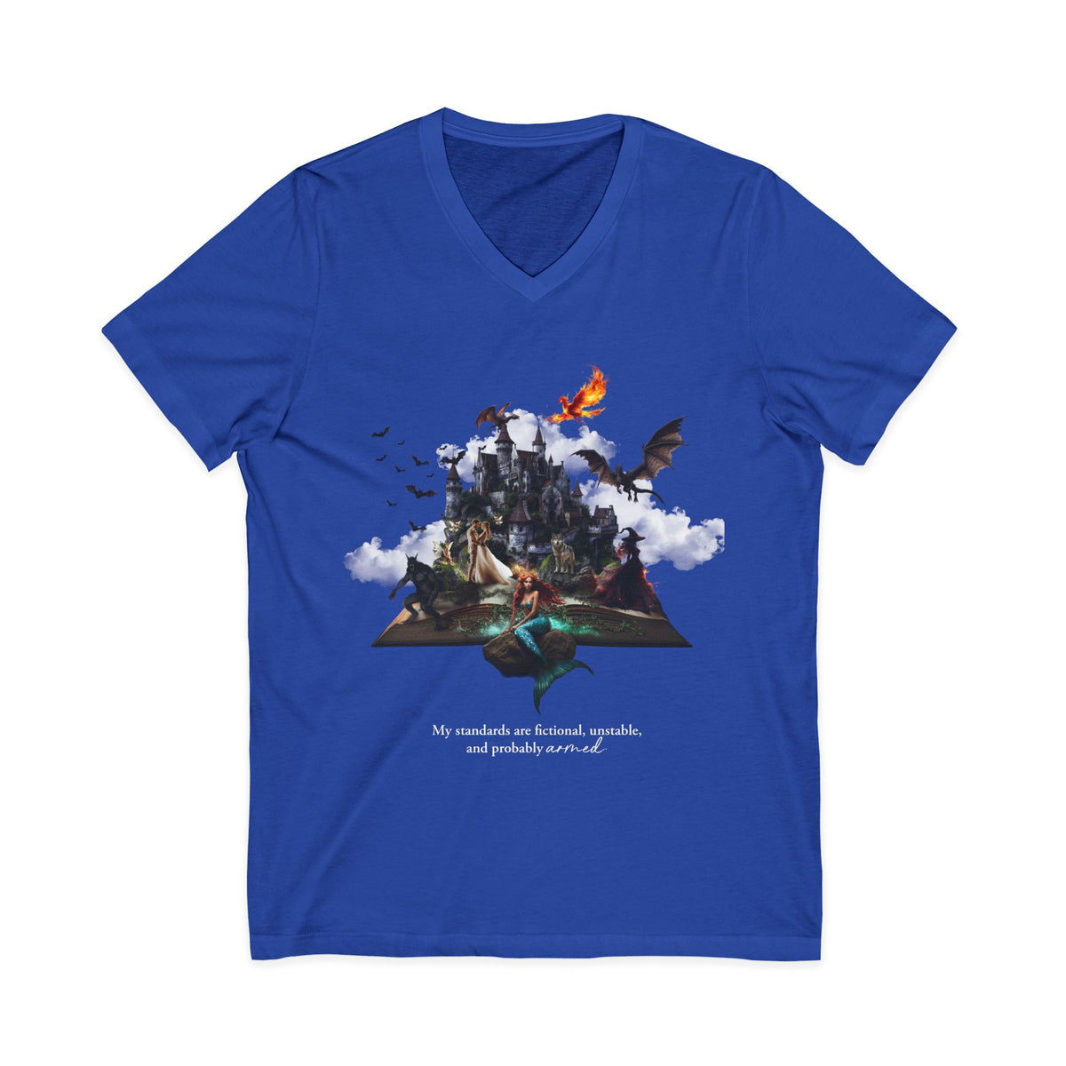 Standards: Fictional, Unstable & Armed V-Neck | Unisex Fit Tee
