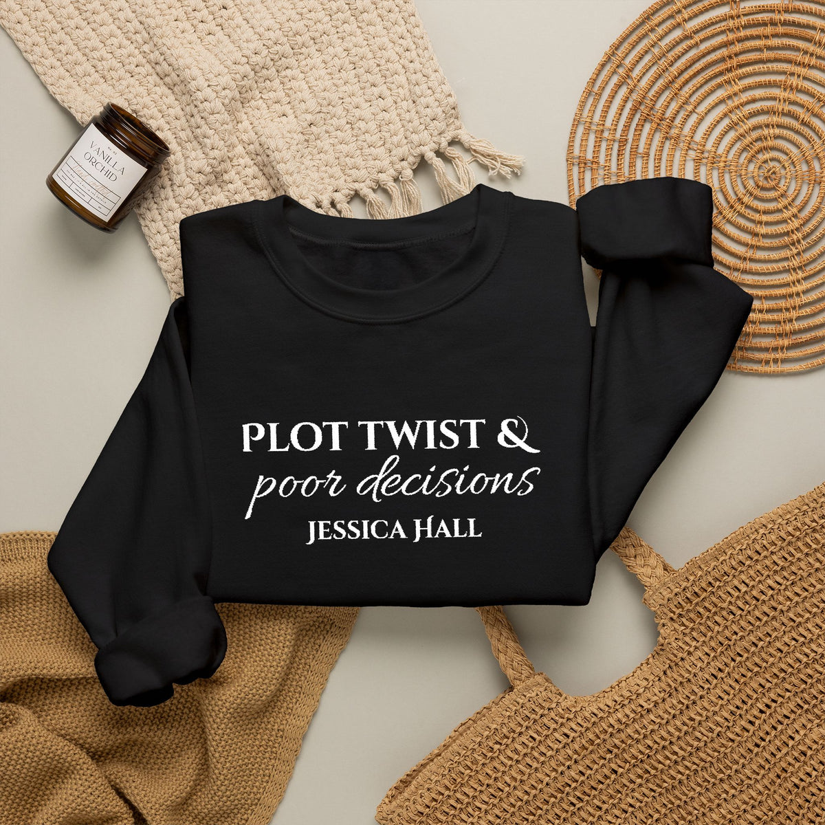 Plot Twist & Poor Decisions sweatshirt | Embroidered Crewneck