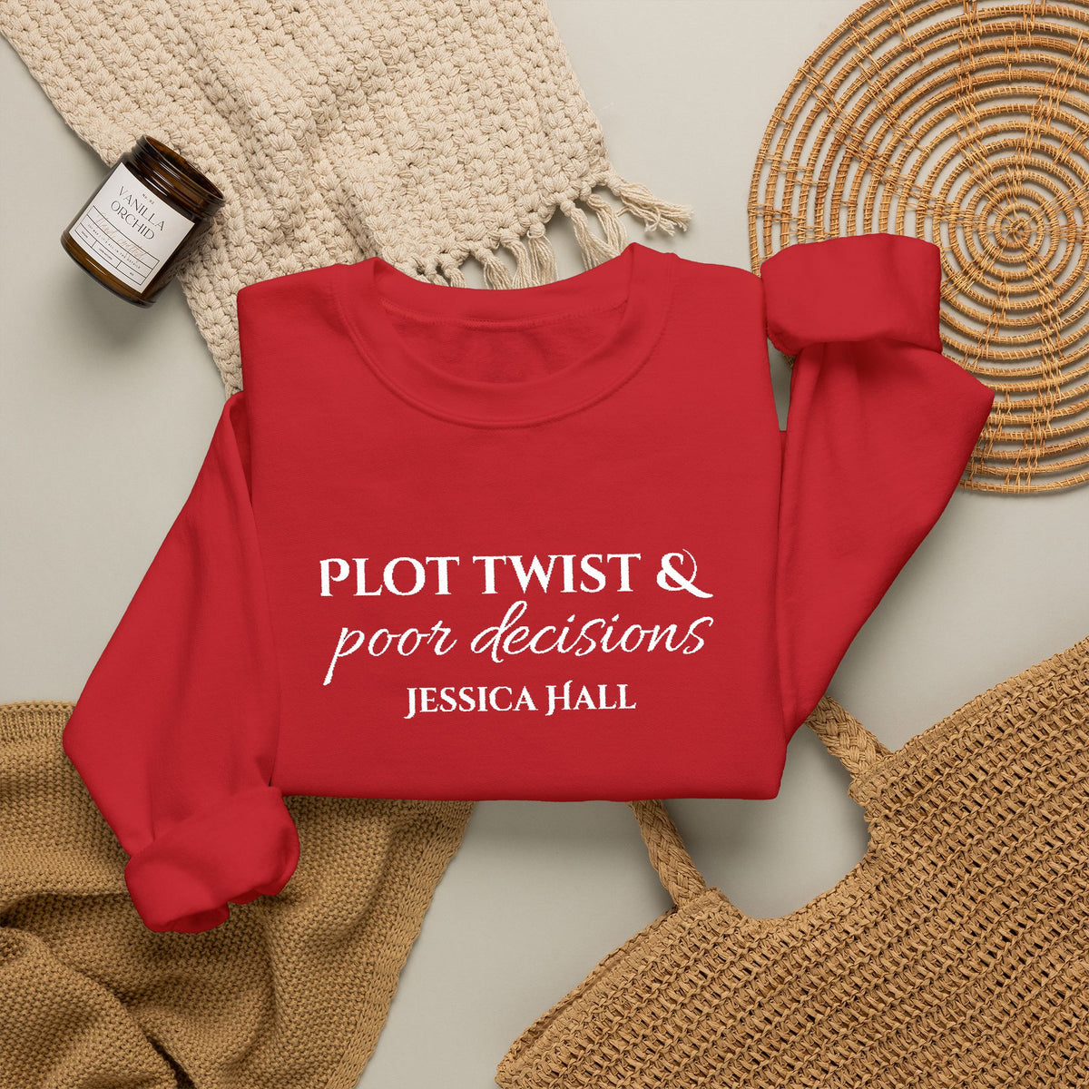 Plot Twist & Poor Decisions sweatshirt | Embroidered Crewneck