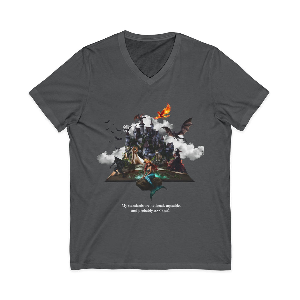 Standards: Fictional, Unstable & Armed V-Neck | Unisex Fit Tee