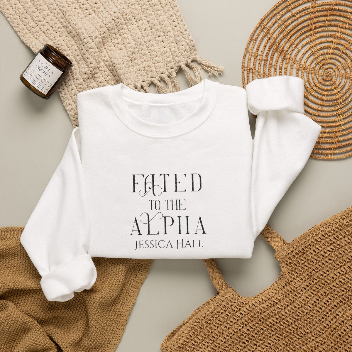 Fated to The Alpha Sweatshirt | Embroidered Crewneck
